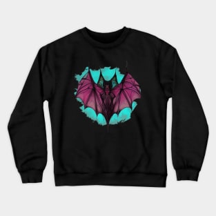 Gothic Bat Digital Painting Crewneck Sweatshirt